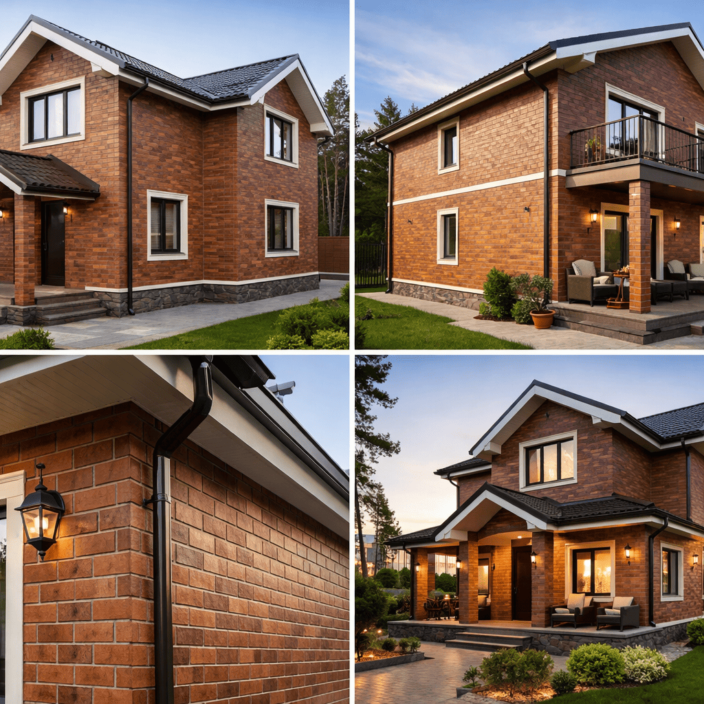 Частный дом, обшитый фасадными термопанелями